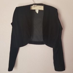 Rhapsody black velvet bolero